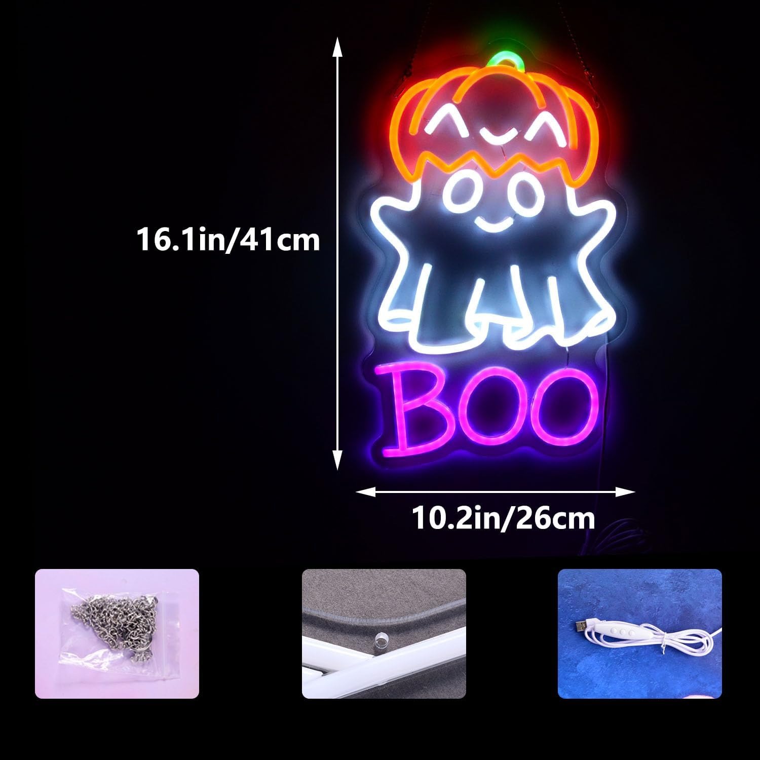 Cute Ghost Pumpkin Hat BOO LED - Home Decor Lighting Tricks review and price