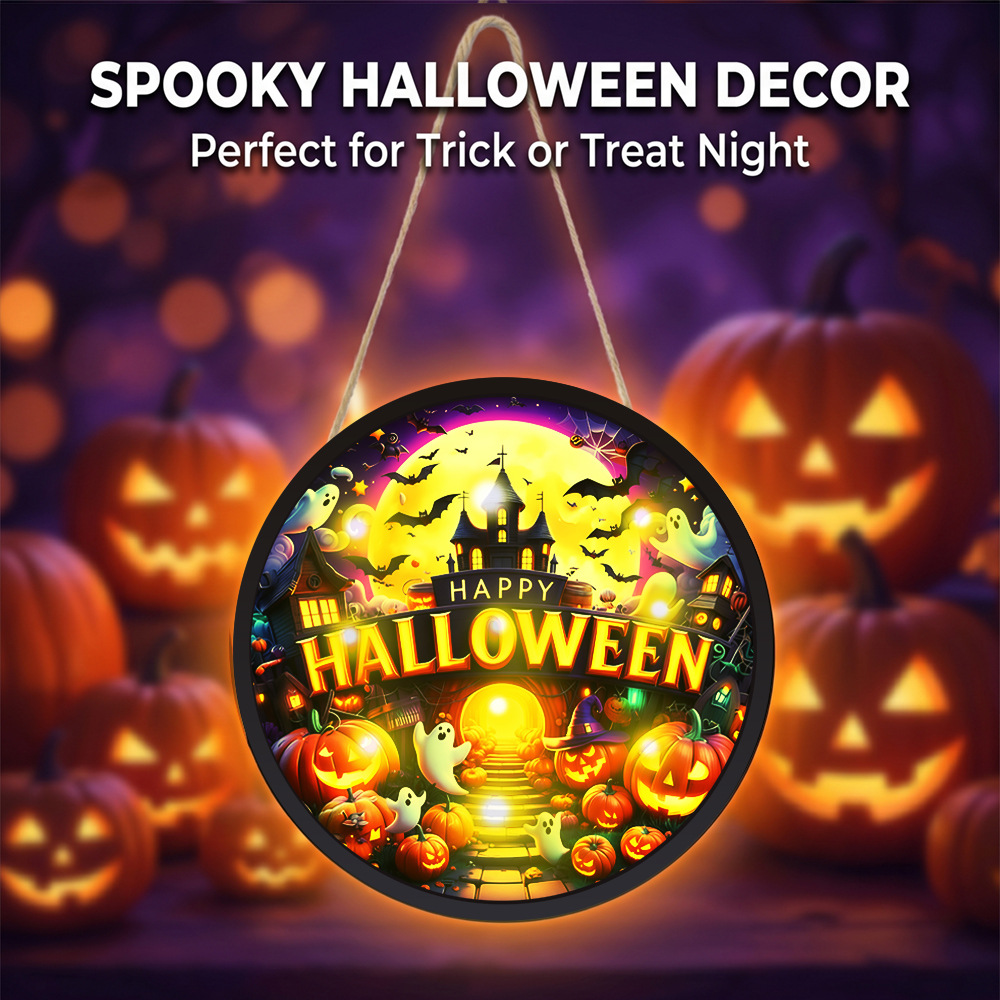 Round Glowing Halloween Hangin - Home Decor Lighting Tricks review and price