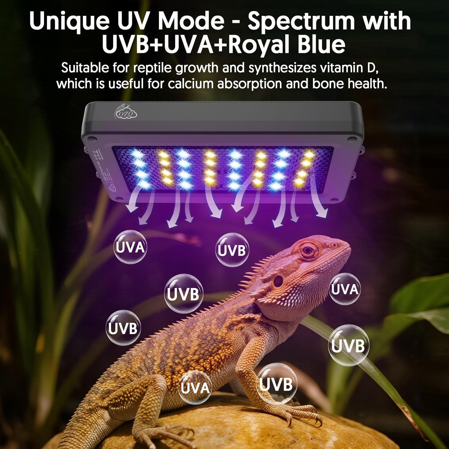 24W LED UVA UVB Reptile Lamp w - Gecko Lighting & Decor review and price