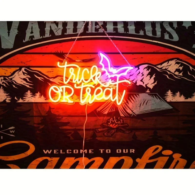 Trick or Treat Neon Sign Light - Home Decor Lighting Tricks review and price