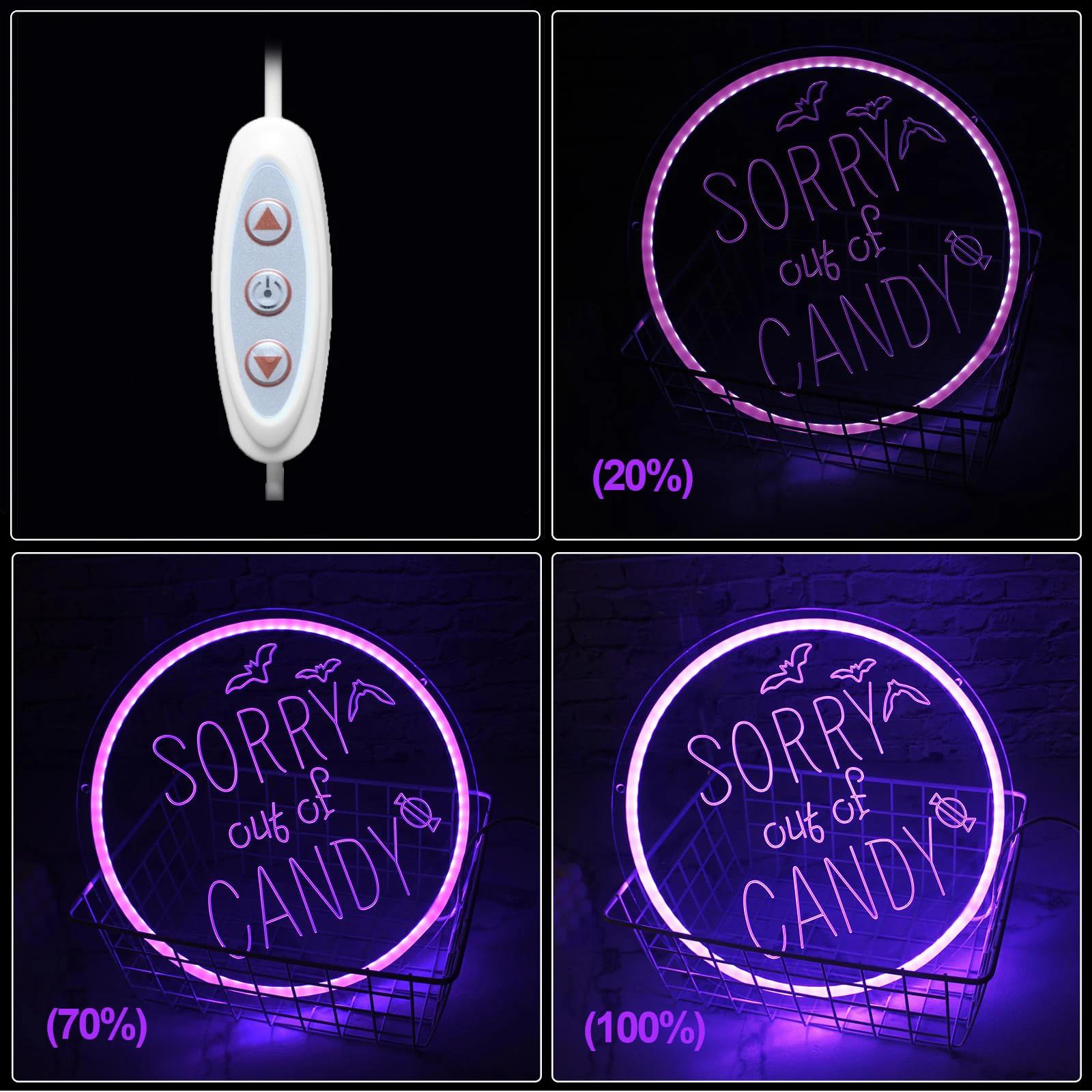 Sorry Out of Candy LED Neon Si - Home Decor Lighting Tricks review and price