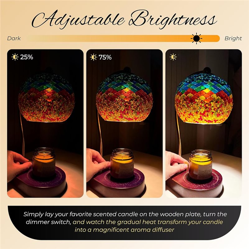 A93Z Stained Glass Electric Ca - Wax Melter Electric review and price