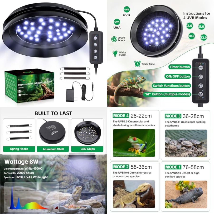 UVB Light for Reptiles with Di - Gecko Lighting & Decor review and price