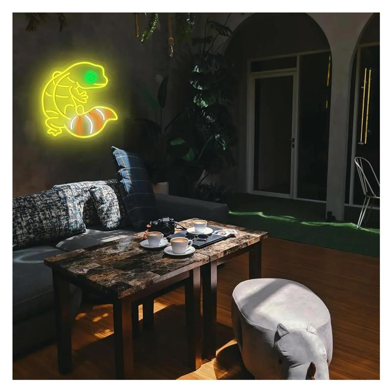 Gecko Shape Neon Sign Anime Li - Gecko Lighting & Decor review and price