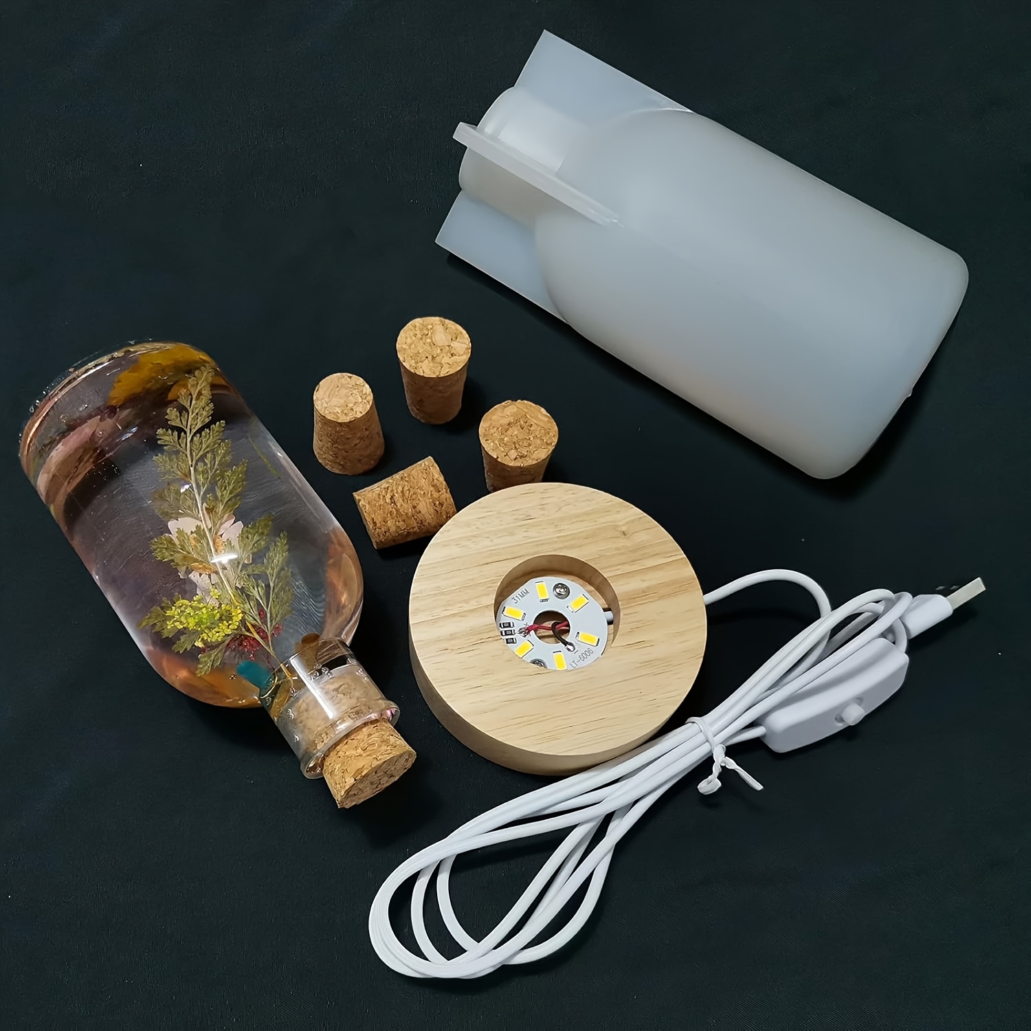 Drift Bottle Light Resin Mold  - Decor Lighting Cork review and price