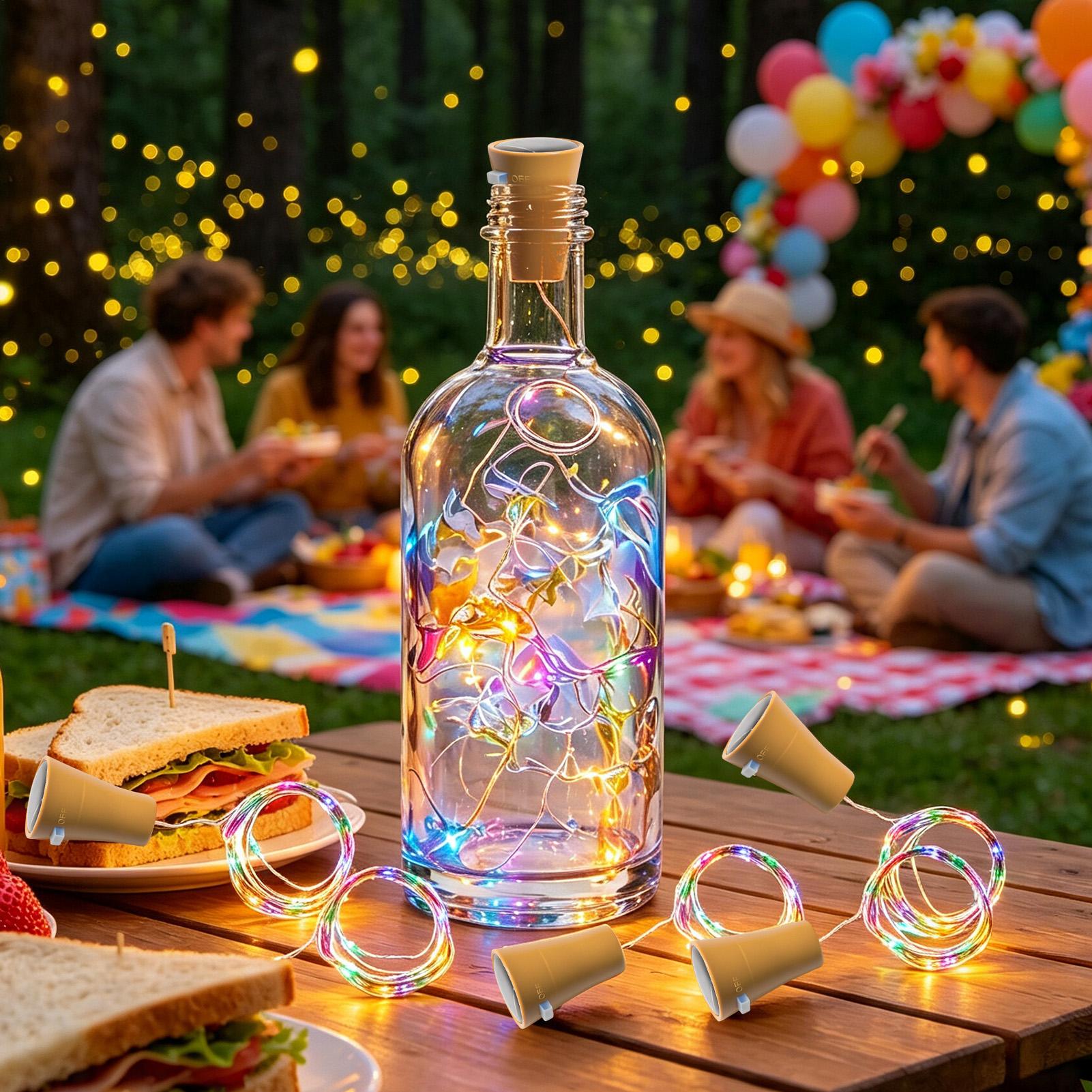 Solar Wine Bottle Lights LED W - Decor Lighting Cork review and price