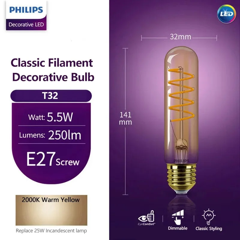 Philips LED T32 Classic Filame - Philips Bulb Led Classic review and price