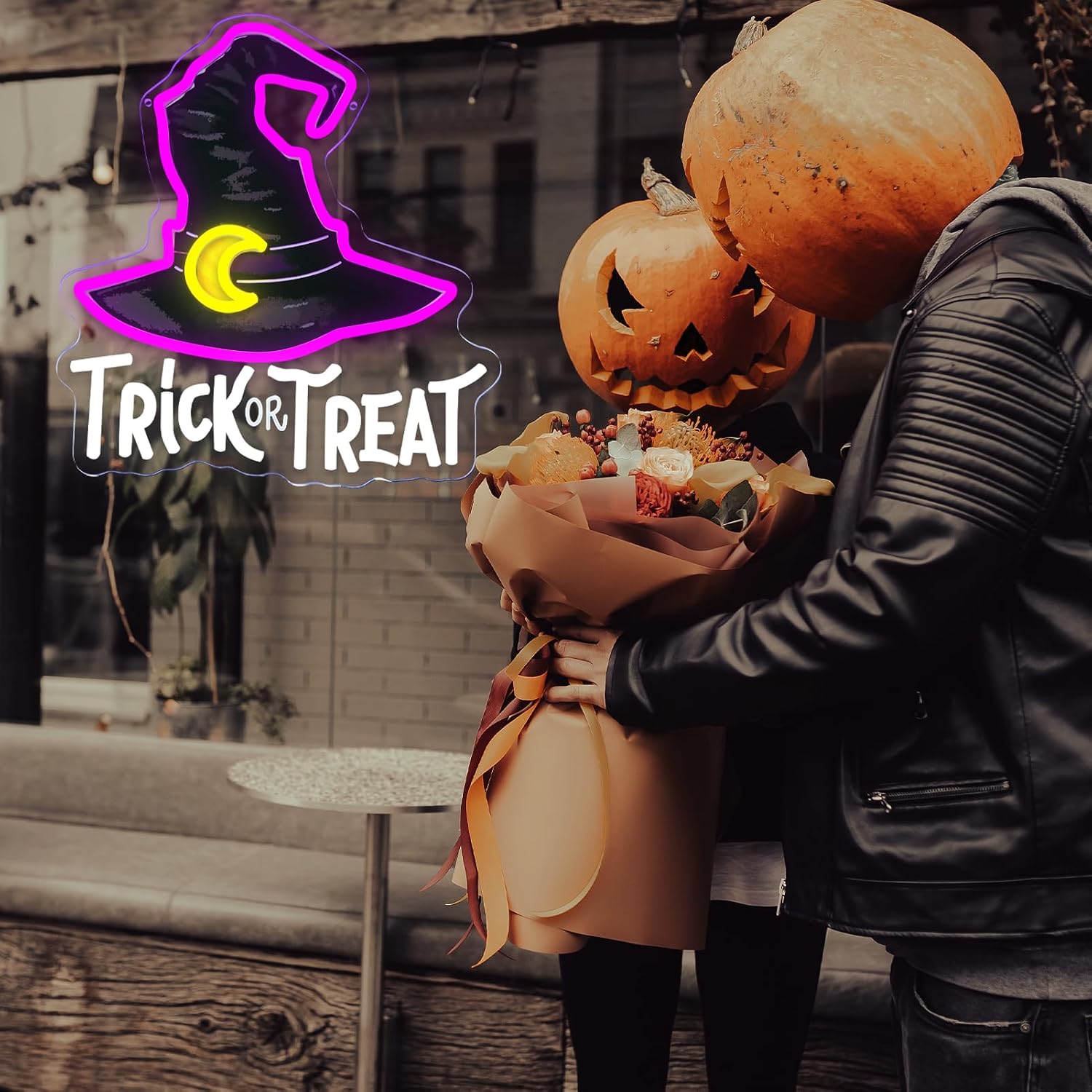 Trick Or Treat Witch Hat Neon  - Home Decor Lighting Tricks review and price