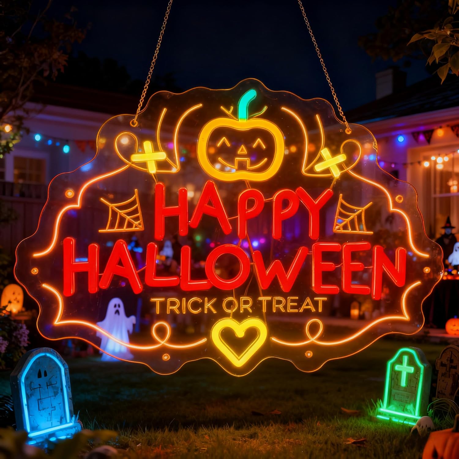 Happy Halloween Trick Or Treat - Home Decor Lighting Tricks review and price