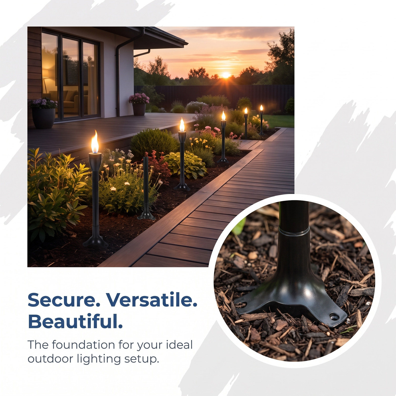 6Set Garden Torch Stake Replac - Lighting Decoration Outdoor review and price
