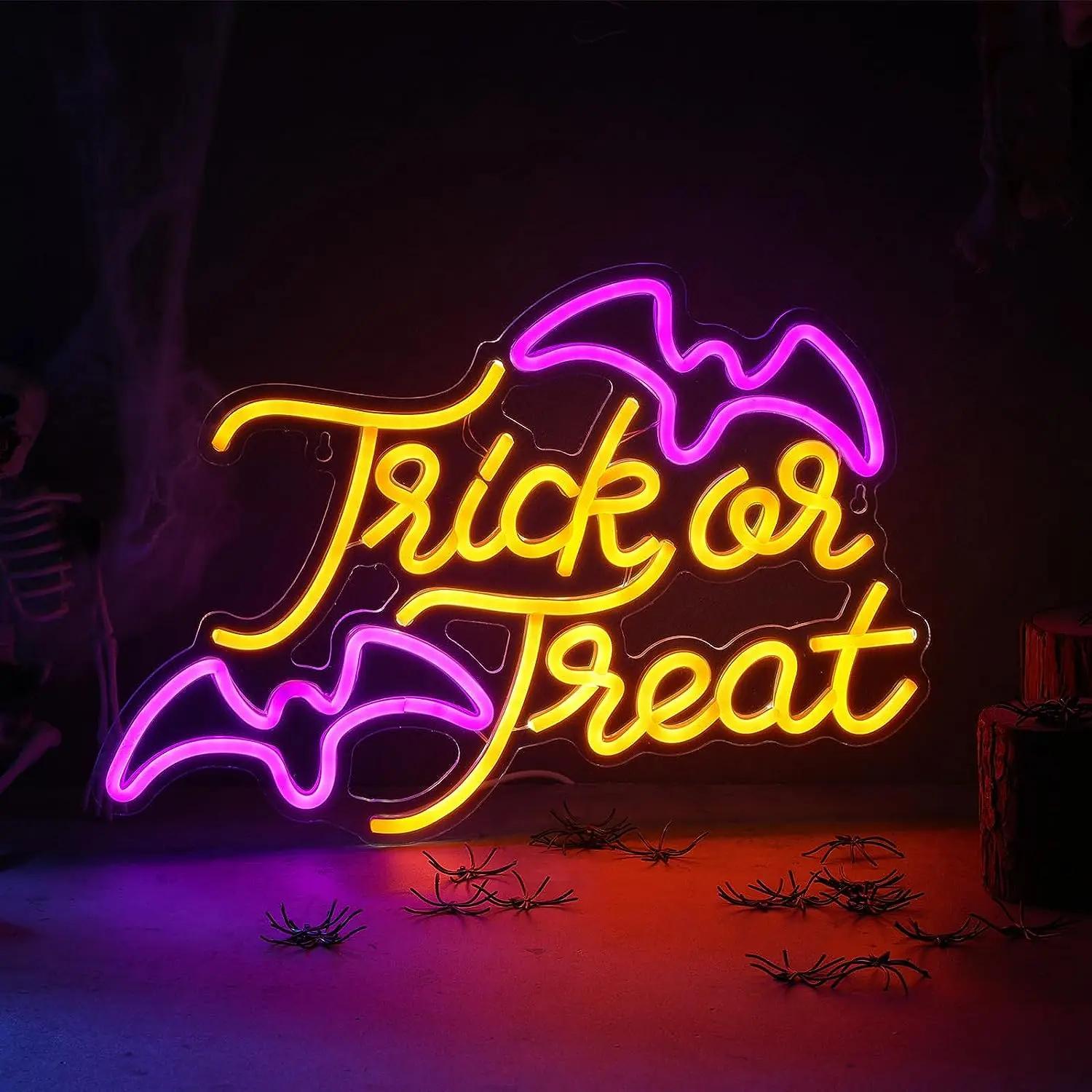 Trick or Treat Bat Neon Light  - Home Decor Lighting Tricks review and price