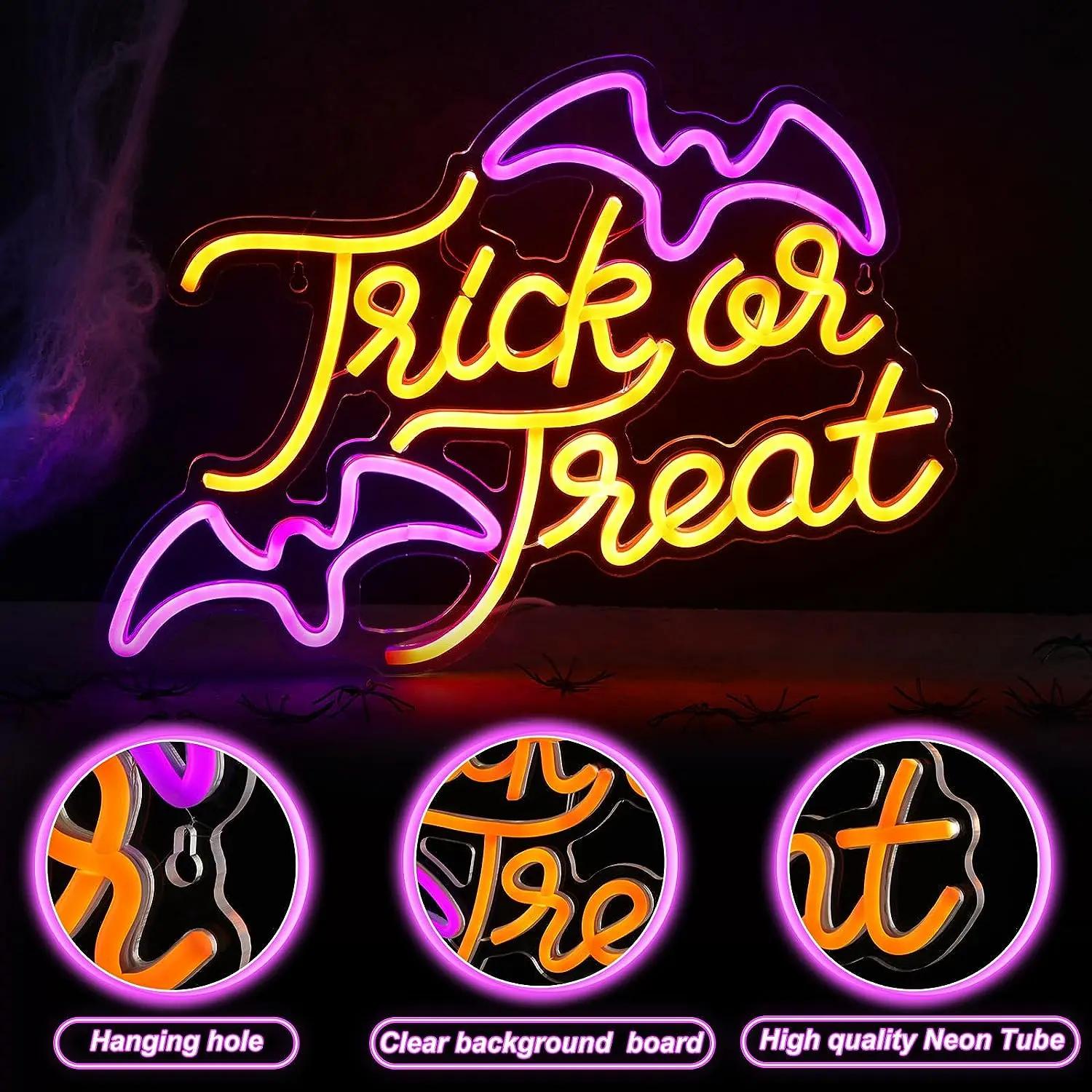 Trick or Treat Bat Neon Light  - Home Decor Lighting Tricks review and price